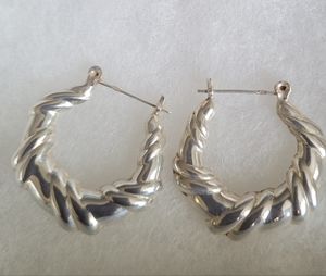 Sterling silver hoop earrings